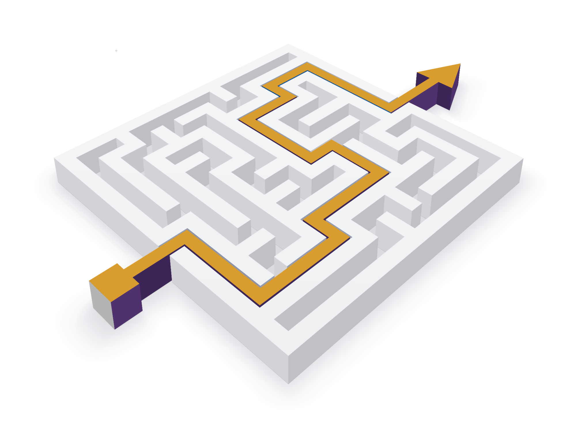 Illustration of a path through a maze