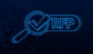illustration of RFP with check mark and magnifying glass